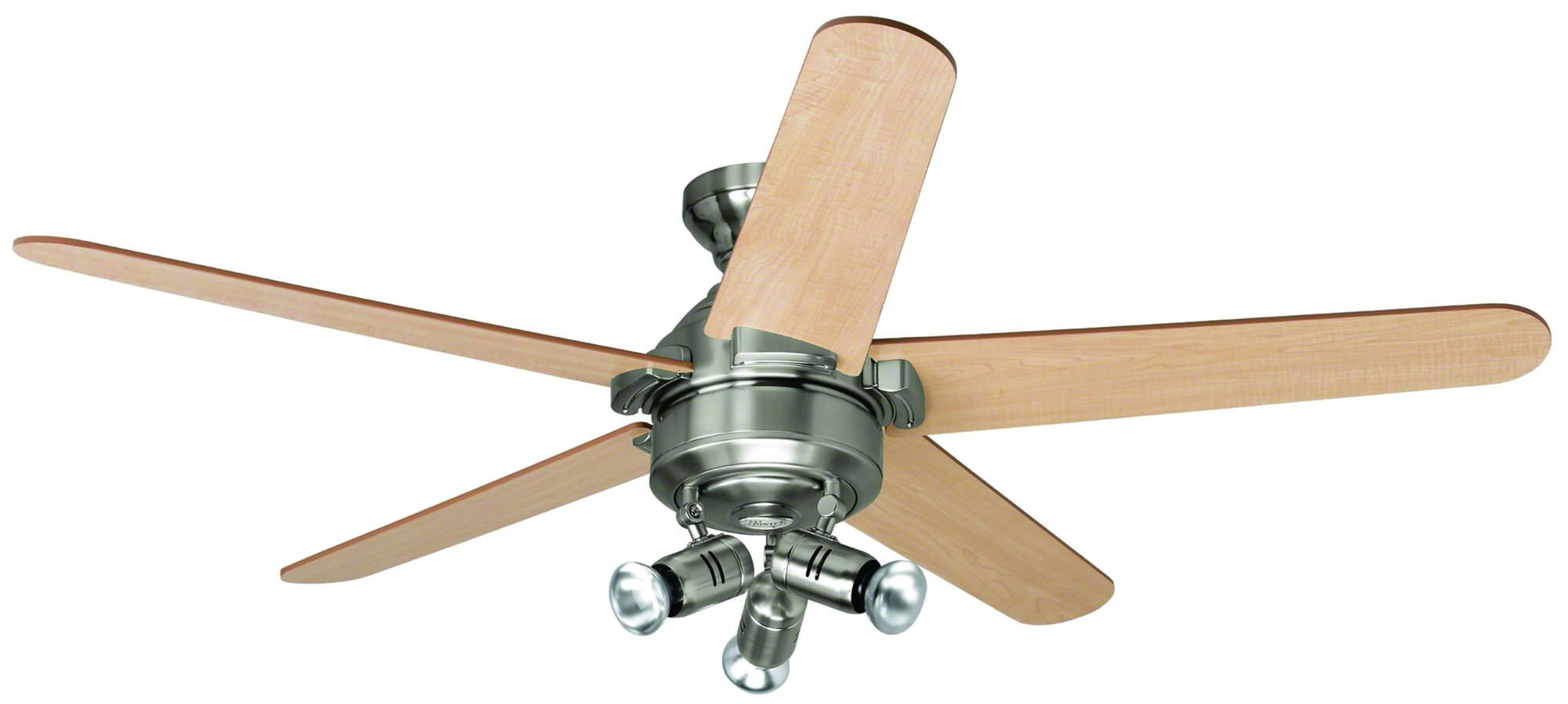 Hunter Lemoyne Ceiling Fan With Light Kit 132cm Brushed Nickel