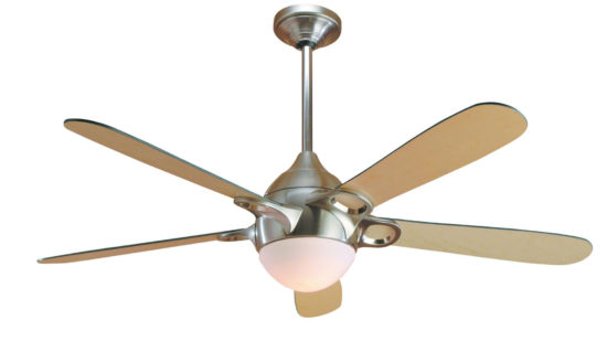 Hunter Lugano 52"/132cm Ceiling Fan with Light in White or Brushed Nickel - 5 blades, Lifetime Warranty