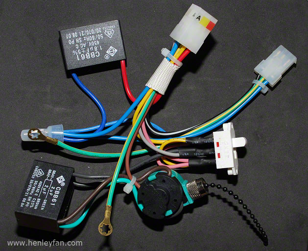 CAPACITORS/REV.SW./POWER SWITCH 76 WIRING HARNESS HUNTER CEILING FAN NEW PARTS 
