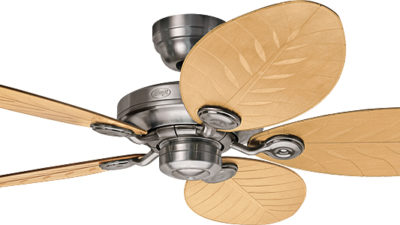 Hunter Outdoor Elements II Ceiling Fan, 54"/137cm, IP44 Rated, 15 Year Warranty in Aluminium, Bronze, Brick or White