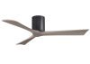 Irene-3H 6-speed ceiling fan in matte black finish with 52" gray ash blades by Matthews Fan Company.