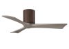 Irene-3H 6-speed ceiling fan in Walnut finish with 42" gray ash blades by Matthews Fan Company.