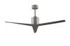Eliza ceiling fan in Brushed Nickel with Brushed Nickel blades manufactured by Matthews Fan Company.