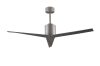 Eliza ceiling fan in Brushed Nickel with Brushed Nickel blades manufactured by Matthews Fan Company.