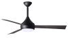 Donaire ceiling fan in Matte Black with Brushed Bronze blades without light cap manufactured by Matthews Fan Company.
