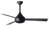 Donaire ceiling fan in Matte Black with Brushed Bronze blades with light cap manufactured by Matthews Fan Company.