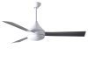 Donaire ceiling fan in Gloss White with Brushed Bronze blades with light cap manufactured by Matthews Fan Company.