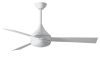 Donaire ceiling fan in Gloss White with Gloss White blades with light cap manufactured by Matthews Fan Company.
