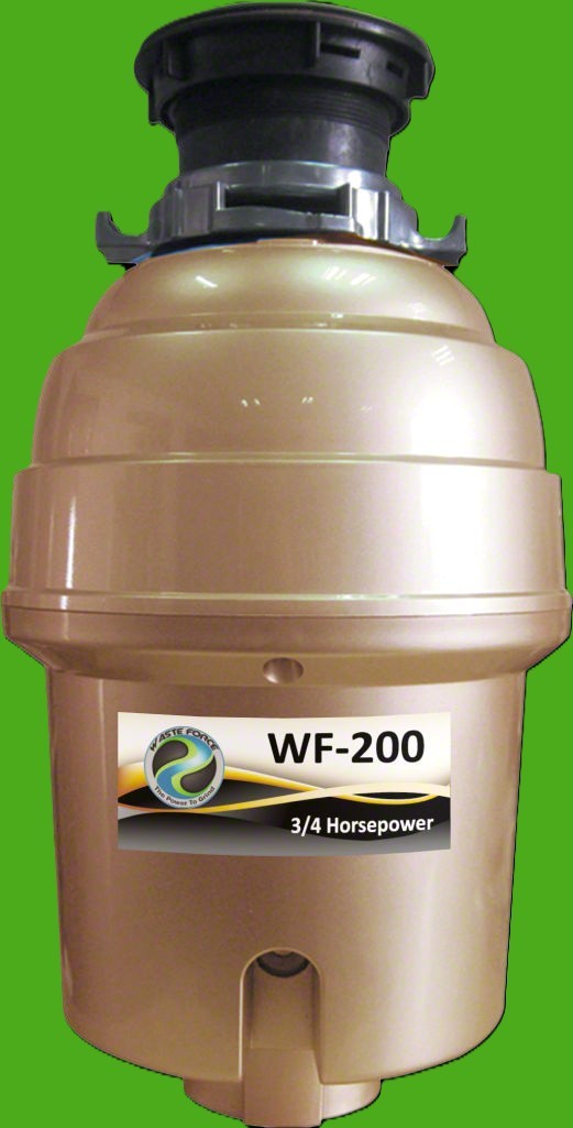 Waste Force WF-200 Food Waste Disposal Unit, 3/4HP, 560W, 10 Year Warranty, Air Switch