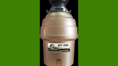 Waste Force WF-200 Food Waste Disposal Unit, 3/4HP, 560W, 10 Year Warranty, Air Switch