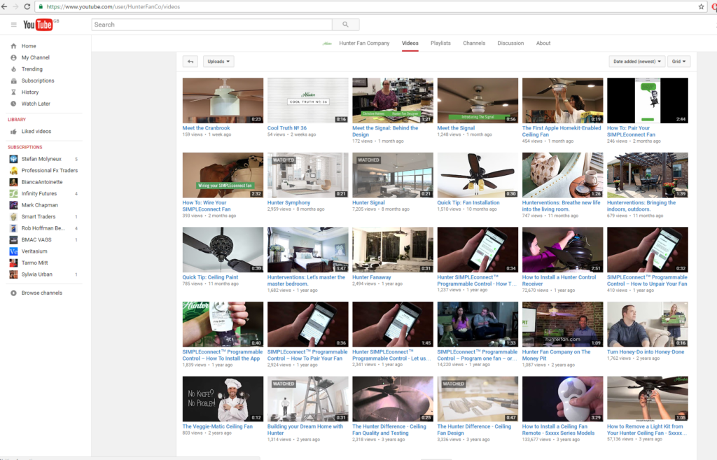 hunter video channel