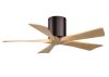 Irene-5H 6-speed ceiling fan in brushed bronze finish with 42" Light Maple blades by Matthews Fan Company.