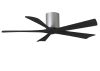 Irene-5H 6-speed ceiling fan in brushed nickel finish with 52" matte black blades by Matthews Fan Company.