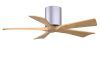 Irene-5H 6-speed ceiling fan in brushed nickel finish with 42" Light Maple blades by Matthews Fan Company.