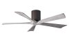 Irene-5H 6-speed ceiling fan in Textured Bronze finish with 52" Barn Wood blades by Matthews Fan Company.