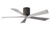 Irene-5H 6-speed ceiling fan in Textured Bronze finish with 52" Barn Wood blades by Matthews Fan Company.