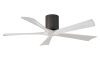 Irene-5H 6-speed ceiling fan in Textured Bronze finish with 52" Matte White blades by Matthews Fan Company.