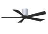 Irene-5H 6-speed ceiling fan in Gloss White finish with 52" Matte Black blades by Matthews Fan Company.