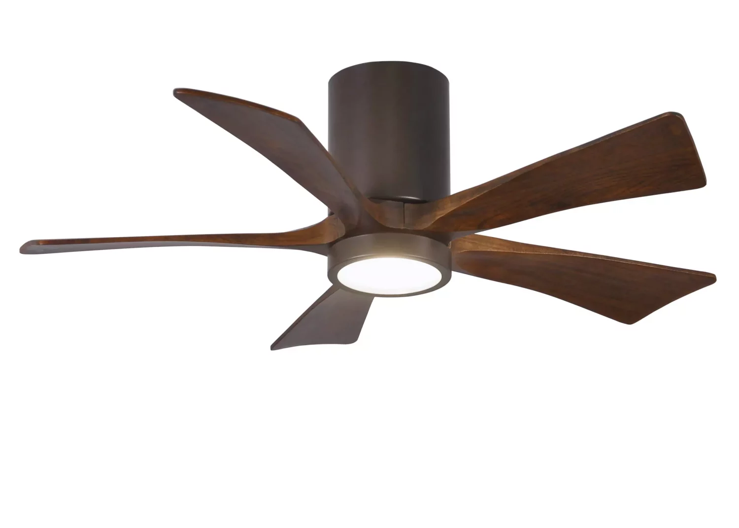 Matthews Irene 5H Hugger with LED Light 42"/107cm, 52"/132cm, 60"/152cm - Low Energy DC Ceiling Fan, with Remote, Lifetime Warranty