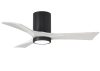 Irene-3HLK 6-speed ceiling fan in matte white finish with 42" matte black blades by Matthews Fan Company.