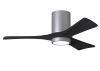Irene-3HLK 6-speed ceiling fan in brushed nickel finish with 42" matte black blades by Matthews Fan Company.