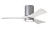 Irene-3HLK 6-speed ceiling fan in brushed nickel finish with 42" matte white blades by Matthews Fan Company.