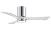 Irene-3HLK 6-speed ceiling fan in polished chrome finish with 42" matte white blades by Matthews Fan Company.