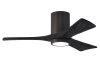 Irene-3HLK 6-speed ceiling fan in textured bronze finish with 42" matte black blades by Matthews Fan Company.