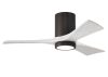 Irene-3HLK 6-speed ceiling fan in textured bronze finish with 42" matte white blades by Matthews Fan Company.