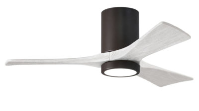 Matthews Irene 3H Hugger with LED Light 42",52",60"- Low Energy DC Ceiling Fan, with Remote, Lifetime Warranty