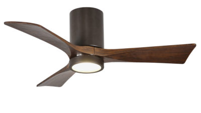 Matthews Irene 3H Hugger with LED Light 42",52",60"- Low Energy DC Ceiling Fan, with Remote, Lifetime Warranty