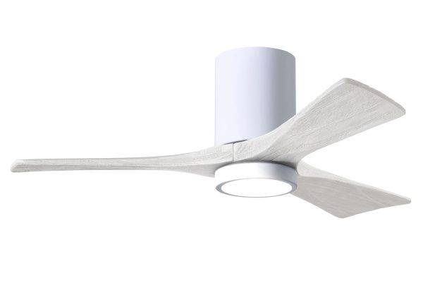 Irene-3HLK 6-speed ceiling fan in gloss white finish with 42" matte white blades by Matthews Fan Company.