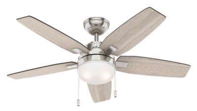 Hunter Arcot Ceiling Fan with Light - 46"/117cm Brushed Nickel
