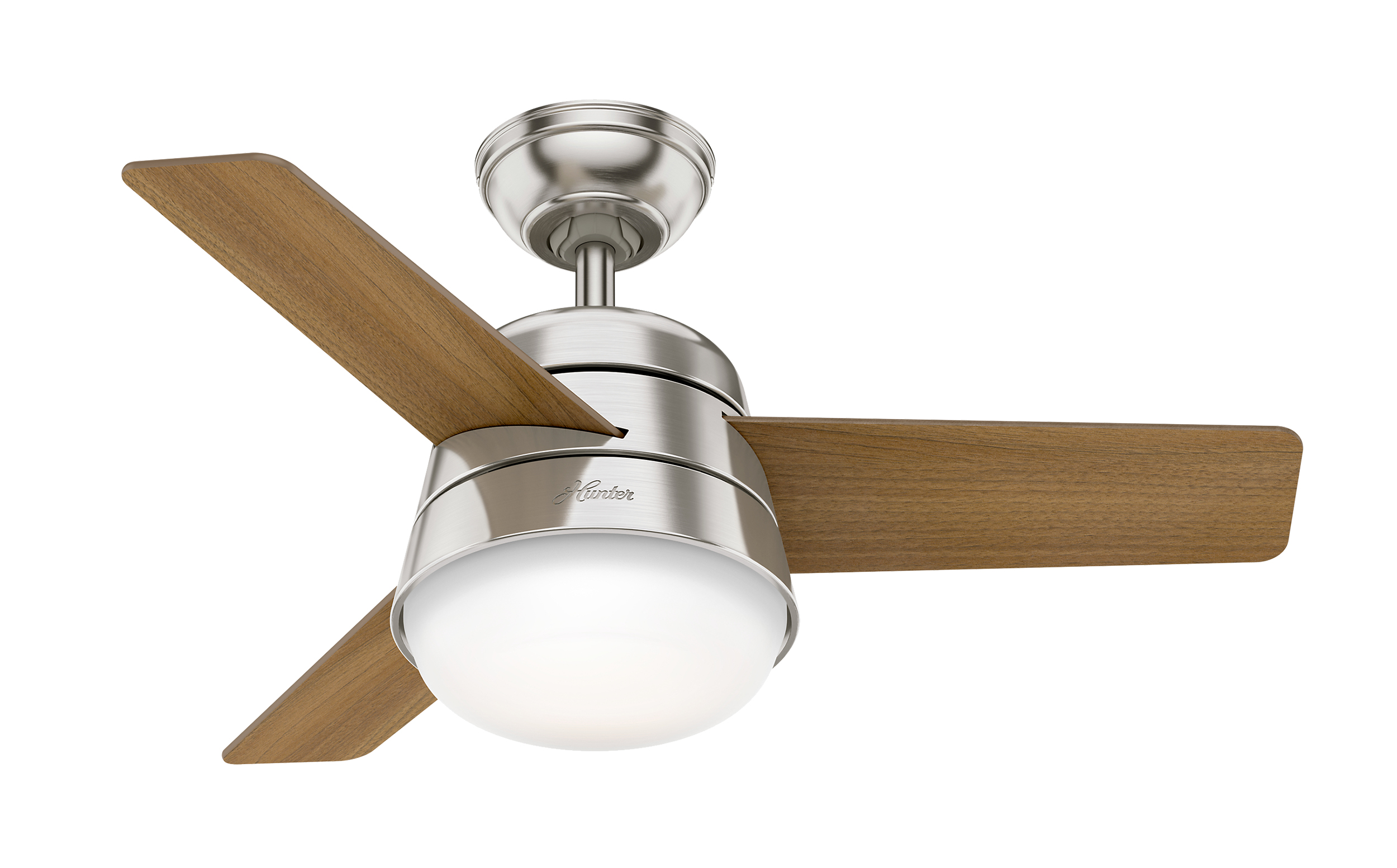 Hunter Finley Ceiling Fan with Light 36"/91cm Brushed Nickel, 20 Year  Warranty