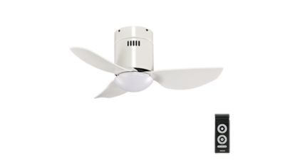 MrKen Seabird CAN 30"/42" DC Hugger Ceiling Fan in White with LED Light - Lifetime Warranty