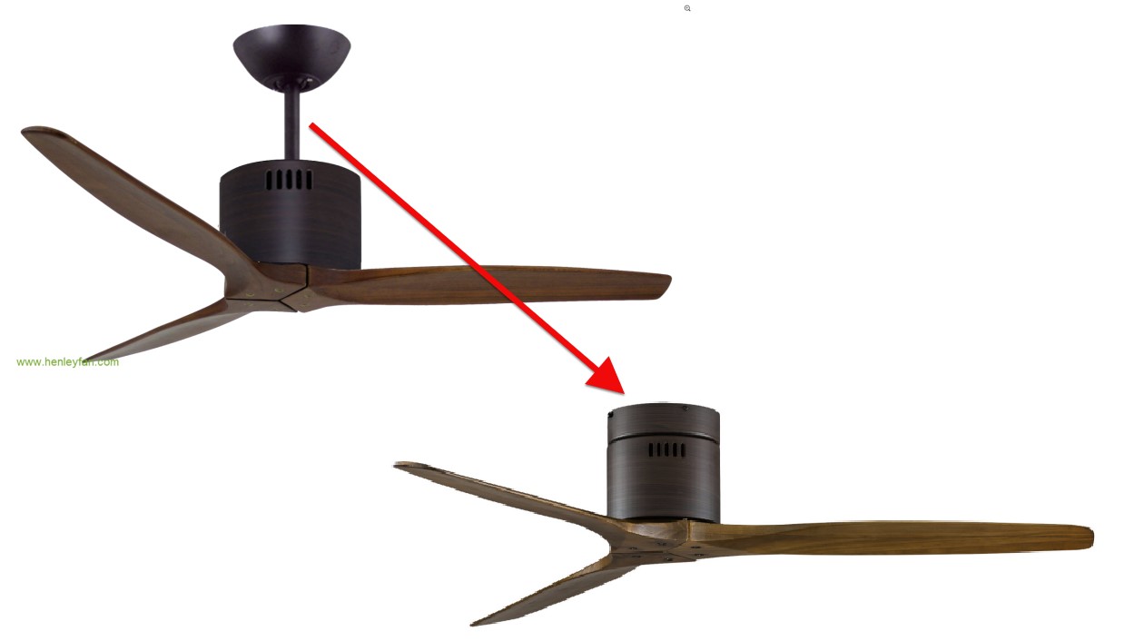 MrKen Designer Ceiling Fan Hugger Conversion Kit