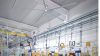 mrken helicopter HVLS ceiling fan in factory